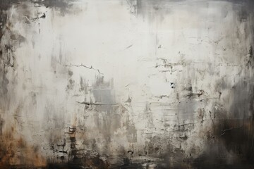 Textured backgrounds with dust and grunge risks white wall and black abstract ba, generative IA