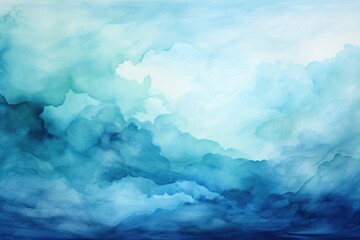 Texture, abstract art blue deep background colors painting in watercolor on scre, generative IA