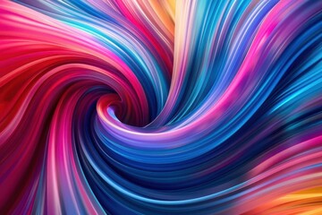 Wall Mural - abstract background with colorful twisted shapes in dynamic motion digital art for modern design