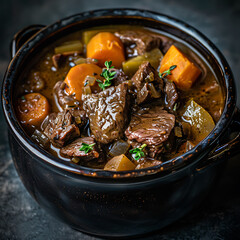 Wall Mural - Professional Photograph of a Bowl of Beef Stew