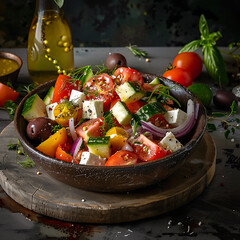 Wall Mural - Professional Photograph of a Greek Salad