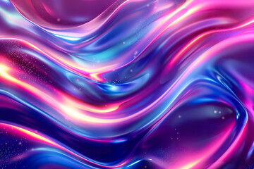 Canvas Print - A colorful, flowing pattern of blue and pink