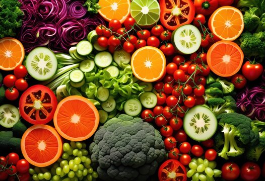 symmetrical arrangement sliced vegetables culinary precision cut produce display, presentation, pattern, symmetry, artful, balance, design, shape, cooking