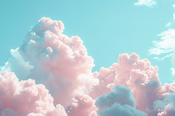 Sticker - The sky is filled with pink clouds, creating a serene and peaceful atmosphere