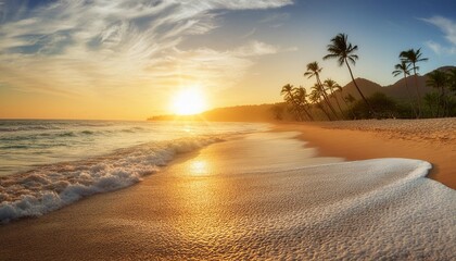 Wall Mural - sunrise in paradise v