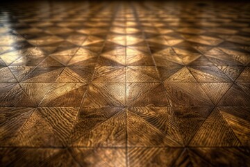 Wall Mural - A close-up shot of a wooden floor in a room