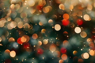 Wall Mural - Abstract festive holiday lights background