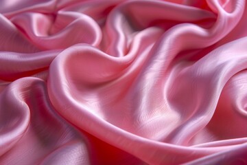 Sticker - Luxurious Pink Satin Fabric