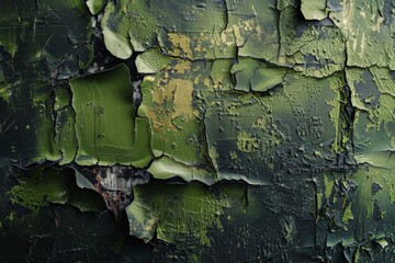 Poster - Peeling Green Paint Abstract Texture