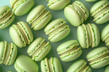 Poster - Lemon Macarons Flat Lay