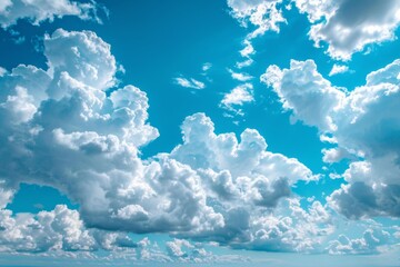 Canvas Print - Blue Sky with Fluffy Clouds