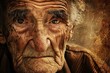 © Konstiantyn Zapylaie - A close-up portrait of an elderly man, his face etched with the passage of time and experience, conveying wisdom and resilience