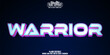 © LetsSmile - Warrior editable text effect, customizable fighter and battle 3D font style