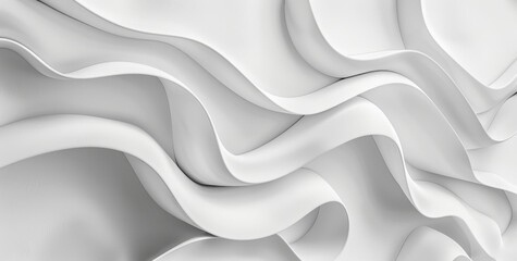Wall Mural - White background with abstract simple shapes and curves, light gray color 