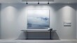 © Aeman - minimalist entryway with a single statement piece of art, a sleek console table, and dramatic spotlights that create a gallery-like atmosphere