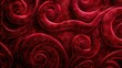 © florynstudio3 - red velvet background, wine red swirl texture luxury backgrounds. Generative AI