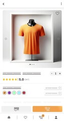 Wall Mural - Online marketplace application and website animation. E-commerce and shopping for clothes products. Marketing, commerce and t-shirt sales home page.