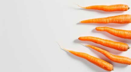 Wall Mural - A Collection of Fresh Carrots with Stems
