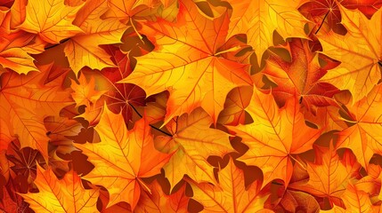 Wall Mural - Autumn maple leaves background. Vector illustration for your graphic design