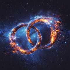 Wall Mural - eternal zodiac: cosmic infinity symbol