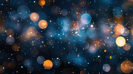 Canvas Print - the background is a gradient of dark blue and black with sparkly light-colored dots scattered throug