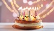 © Awan - Birthday cake with candles and back ground with birthday light