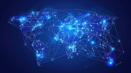 Wall Mural - global network connection