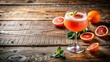 © Sujid - Vibrant grapefruit Aperol sour cocktail on a rustic wooden table , cocktail, drink, grapefruit, Aperol, sour, citrus, refreshing, beverage, bar, mixology, summer, refreshing, fruity, alcohol
