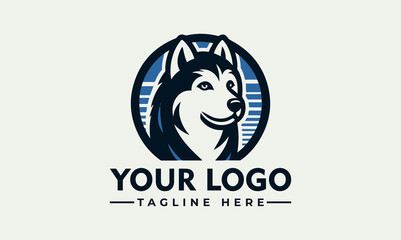 Poster - Husky Vector Logo Embrace the Wolf-Like Ancestors, Siberian Spirit, and Iconic Husky Gaze with the Enchanting Husky Vector Logo Symbolize Friendship, Sledding Adventures, and the Unwavering Spirit