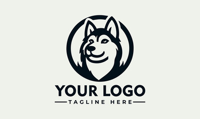 Wall Mural - Husky Vector Logo Embrace the Wolf-Like Ancestors, Siberian Spirit, and Iconic Husky Gaze with the Enchanting Husky Vector Logo Symbolize Friendship, Sledding Adventures, and the Unwavering Spirit