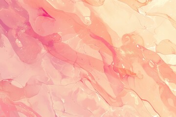 Wall Mural - Abstract Fluid Art in Coral and Cream