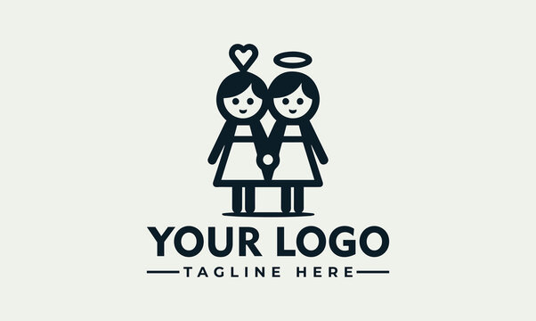 Sister Vector Logo Unleash the Unbreakable Bond and Sisterhood of Your Brand Symbolize Friendship, Shared Experiences, and the Special Place Sisters Hold