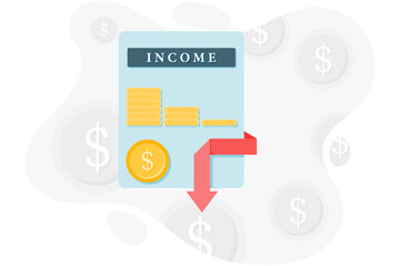 Wall Mural - shrinking income