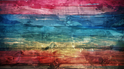 Wall Mural - Vibrant Striped Wooden Texture