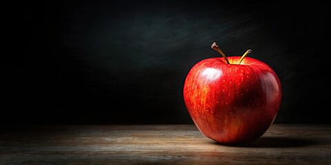 Drawing of red apple on black background, red, apple, black, background, fruit, artistic, sketch,vibrant, contrast, detailed
