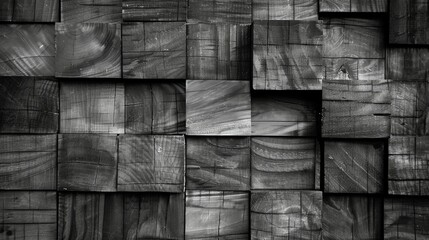 background of wall marquetry with textured walnut and olive, 16:9 , grayscale, banner, wallpaper