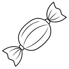 candy outline coloring book page line art drawing