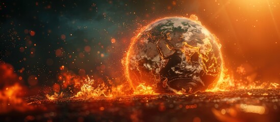 Wall Mural - Burning Earth: A World in Flames