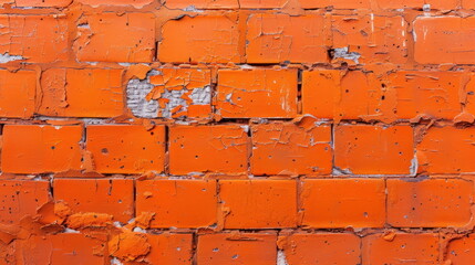 Poster - orange brick background, wall