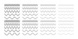 © Akhmad - Collection of Zigzag Lines. Horizontal Line Wave Design. Isolated Design on White background