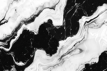 Wall Mural - abstract black and white marble texture background natural stone pattern digital illustration