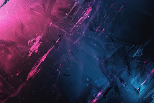 abstract black pink and blue gradient background with rough texture and bright glow futuristic dark color concept illustration