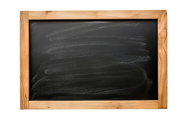 Wall Mural - Old blank blackboard isolated on transparent background