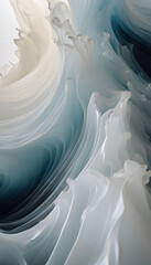 Wall Mural - A dramatic, artistic depiction of a large ocean wave crashing under a bright sun. The wave is captured in mid-motion, with splashes and foam visible, creating a dynamic and powerful scene.