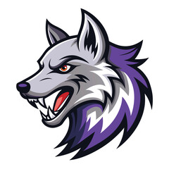 Wolf heads mascot logo design illustration vector