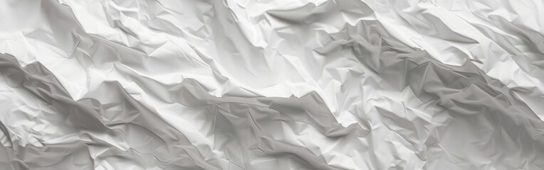 Close Up of Crumpled White Paper Texture