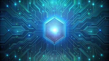 Circuit board background with generative computing concept , technology, artificial intelligence, data, electronics, innovation, futuristic, motherboard, computer, network, connectivity