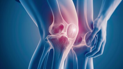 Wall Mural - Osteoarthritis is a degenerative joint disease, in which the tissues in the joint break down over time. It is the most common type of arthritis and is more common in older people