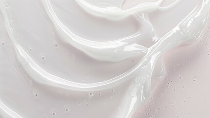 Wall Mural - Hyaluronic Acid Gel with Smooth White Curves and Texture