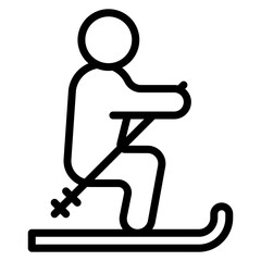 Sticker - Skiing icon vector image. Can be used for Sport Equipment.